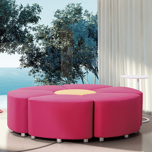 Prosperous Seat Floral Shaped Modular <b>Sofa</b> XY-817-70 Movable Soft <b>Stool</b> For Office Library Furniture - Product Image 2