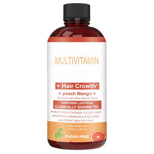 Suplemento Líquido Multivitamínico Orgánico para el Crecimiento del Cabello 450ml Biotina 10000mcg para Cabello Más Grueso Cuidado Facial Antiarrugas Piel Mango Durazno - Product Image 5