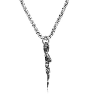 สร้อยคอจี้รูปงู สแตนเลส สไตล์พังก์ย้อนยุค สำหรับผู้ชาย รุ่น 270104 - Product Image 5