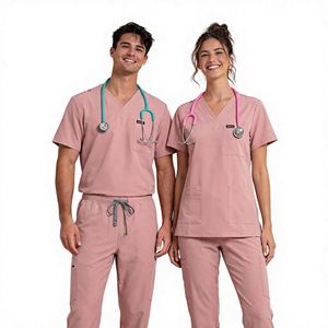 Uniformes Médicos Personalizados para Mujer, 94% Poliéster, 6% Elastano, Uniformes Médicos Unisex Elásticos, Conjuntos de Uniformes de Enfermería Cómodos para Hospital - Product Image 1