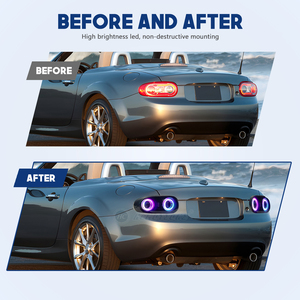HCMOTIONZ Luces trasera LED para <span class=keywords><strong>Mazda</strong></span> MX-5 <span class=keywords><strong>NC</strong></span> 2008-2015 RGB Arranque Animación DRL Plug & Play Coche Lámparas traseras Asamblea - Product Image 2