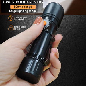 Outdoor <b>Led</b> <b>Flashlight</b> Rechargeable Aluminum Alloy Dimmable White Light Portable Emergency Use - Product Image 2