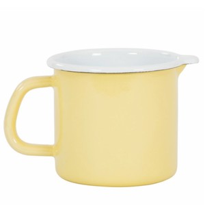 Oem bán buôn bên trong văn bản các biện pháp men đo Mug enamelware kim loại cốc nước với màu đen rim - Product Image 3