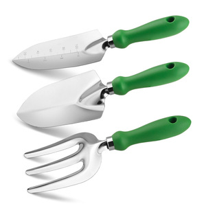 Stainless Steel Garden <b>Tool</b> Set 5 Piece With Green Handle For Planting Weeding And Cultivating Outdoor Use - Product Image 2