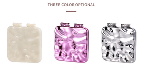 Miroir de poche compact double face pliable, miroir de maquillage de luxe double face électroplaqué, forme carrée, boîte personnalisée imprimée - Product Image 6