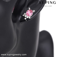 Boucles d'oreilles en cuivre écologique plaqué rhodium, forme tortue, cristal, luxe léger, haute qualité, nouvelle collection Xuping Jewelry Fashion 94240