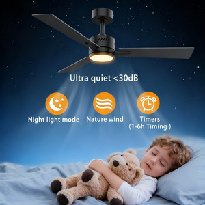 <b>Ceiling</b> Fan <b>Light</b> 42 Inch DC Motor 3 Blades LED <b>Remote</b> <b>Control</b> For Living Room Dining Room - Product Image 2