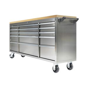 72-inch houten werkbank gereedschapskist met 15 laden, afsluitbaar & waterdicht, OEM-ondersteuning voor industriële werkplaatsopslag - Product Image 3