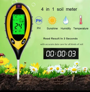 Yeni dijital 4-in-1 toprak Tester ölçer sıcaklık nem pH sensörü bahçe bitkileri Orchard çiftlikleri için uçucu nem metre - Product Image 5