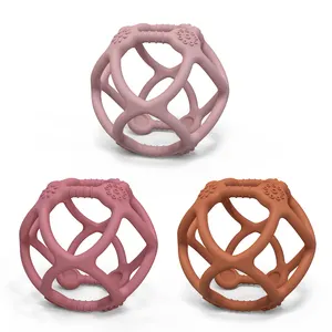 Vorrat ungiftiger Labyrinth Silikon-Teether Kinderspielzeug Kinder Zahnen Lebensmittelqualität Bpa frei von Kauen Baby Silikon-Teether Engel-Ball