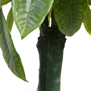 200cm Hauteur Grand Sol Intérieur Décor En Plastique Vert Fortune Plante Artificielle Chanceux <span class=keywords><strong>Tressé</strong></span> <span class=keywords><strong>Pachira</strong></span> Argent Arbre - Product Image 3