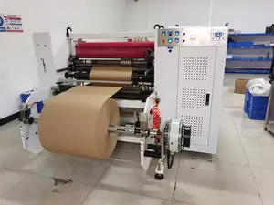 Hoge Snelheid Zelfklevende Papieren Etiketten Rolsnijmachine Snijmachine Rewinder Machine Automatische Splitende Terugwikkelmachine