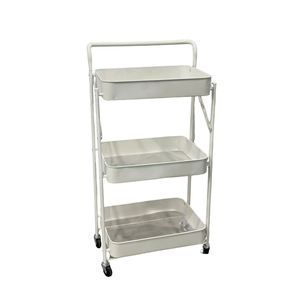 Modern Stainless Steel <b>Foldable</b> <b>Cart</b> <b>Foldable</b> Kitchen Gadgets 3 Layers Sample Available Easy Bulk Order Premium Folding <b>Cart</b> - Product Image 1