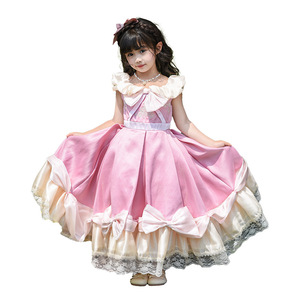 Vestido de Princesa con Lazo y Tutú para Niñas, Color Rosa, Verano 2026, Estilo Haute Couture, para Cumpleaños - Product Image 5