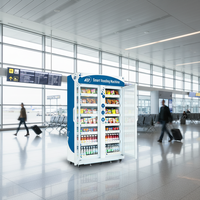 Distributeur automatique réfrigéré intelligent à double porte avec IA, écran tactile (32 pouces), intégration TPV et surveillance à distance facile