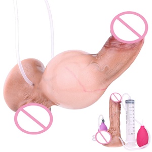 Realistic Squirting Inflatable Knot Penis Ejaculating <b>Dildo</b> Toy 8.22'' Real Fantasy Cum <b>Dildo</b> Huge Inflatable Anal Plug Sex Toy - Product Image 1
