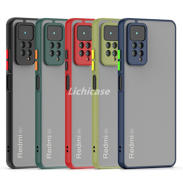 Translucent Frosted Matte Smoke Back Cover for Xiaomi Redmi Note 12 11 A1 A1+ Tpu Pc Camera Guard Phone Case