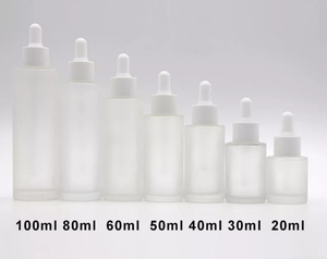 Frosted Essence <strong>Dropper</strong> Fine Essential Oil <strong>Bottle</strong> <strong>10ml</strong> 20ml 30ml 50ml 100ml Glass White Screw Cap - Product Image 5