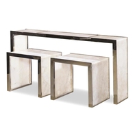 Table console rectangulaire en pierre au design moderne, prix de gros, bonne qualité, table console pour la décoration du hall, pour la maison, le couloir