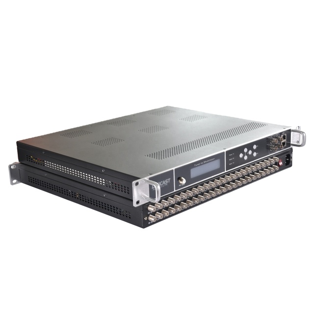 CATV Multi Channel FTA  4 8 16 24 Tuners DVB S2 Tuner Input to DVB-C/T ISDB-T Cable Tv Qam Modulator