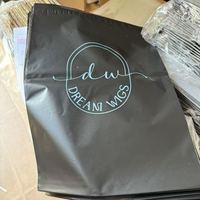 Caja de embalaje de lujo para extensiones de cabello virgen magnéticas, con forro de satén, plegable, con etiquetas y tarjetas de agradecimiento.