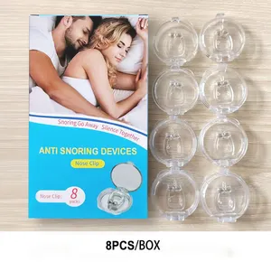 Gran oferta médica de silicona magnética antironquidos tapón de Clip nasal dispositivo antironquidos hombre y mujer