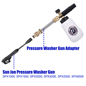 Pistola de Espuma para Lavado de Autos de 1L, Cañón de Espuma Profesional con Adaptador, Serie Sun Joe Spx - Product Image 4