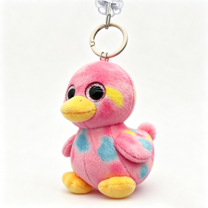 Customized Plush duck keychain,Cute duck stuffed animal,<b>keyring</b> <b>Mini</b> duck plush bag charm,Soft duck plush toy keychain - Product Image 1