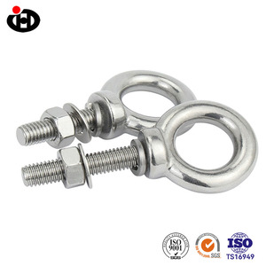 Ensemble de boulons à œil en acier inoxydable 304, finition unie, grade A2/A4, avec <span class=keywords><strong>anneau</strong></span>, <span class=keywords><strong>tige</strong></span> traversante, filetage standard - Product Image 4