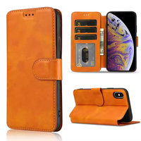 Sarung ponsel kulit Samsung S24, dompet kulit pelindung kartu