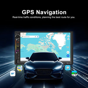 Reproductor Multimedia GPS para Auto con Pantalla Táctil IPS de 2 Din, GPS Inalámbrico, Android Auto, Estéreo, Reproductor de Música FAM AM, Carplay, Radio para Auto - Product Image 2