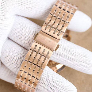 Reloj de Pulsera de Lujo Personalizado y Sofisticado con Correa de Acero en Oro Rosa, Esfera Blanca, Fecha, Mecanismo Automático, para Hombre - Product Image 4