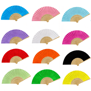 <span class=keywords><strong>Abanicos</strong></span> de mano de bambú plegables con logotipo personalizado al por mayor, <span class=keywords><strong>abanicos</strong></span> de <span class=keywords><strong>papel</strong></span> blanco de madera para bodas, recuerdos de boda, regalos - Product Image 2