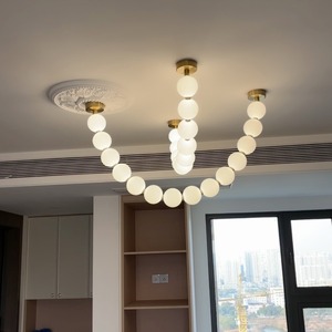 Luminaire suspendu moderne en <span class=keywords><strong>LED</strong></span> de luxe pour hall d'entrée, chambre à coucher, escalier, plafond haut, mariage, or, designers de luxe - Product Image 1