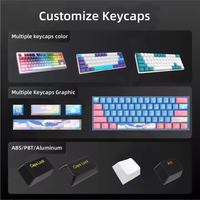 Clavier de jeu personnalisé arabe français 61 touches Clavier de jeu mécanique rétro-éclairé par LED