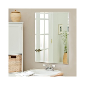 Customizable Modern <b>Silver</b> Frameless Half Dressing Decor Rectangular Wall <b>Mirror</b> Glass Material for Bathroom or Home - Product Image 5
