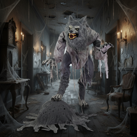Nouveauté Halloween : Grand loup-garou effrayant électrique pour la décoration de maison hantée