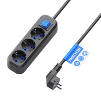 Multiprise murale européenne PHEIYON avec 3 prises Schuko 16A 3680W, ignifuge, certifiée CE pour hôpitaux