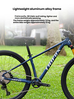 Leichtes Aluminium-Mountainbike mit Luftfedergabel BOOST-Lagernabe und SHIMANO M6100 12-Gang-Schaltung für Langstrecken-Trailtouren