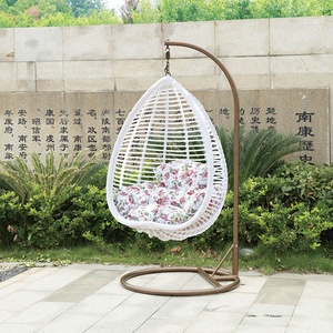 Meilleur fauteuil suspendu en forme d'œuf <span class=keywords><strong>blanc</strong></span> pour jardin, style nordique moderne, pour les loisirs en plein air, 2021 - Product Image 5