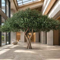 Grand arbre artificiel réaliste de type olivier pour la décoration intérieure et extérieure des restaurants et hôtels