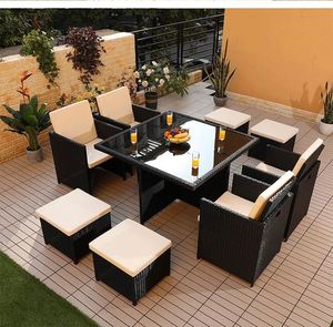 Conjunto de Sofás de Ratán Tradicionales para Comedor al Aire Libre y Jardín - Product Image 2