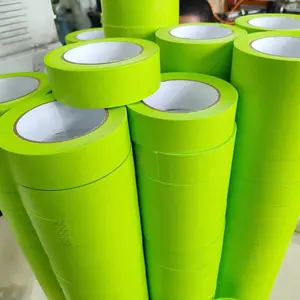 High Temperature Automotive Green Washi Crepe Paper Refinish Painters Masking Tape For Car Automotive Painting Washi Tape