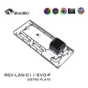 Plaque de canalisation d'eau Bykski RGV-LAN-O11-<span class=keywords><strong>EVO</strong></span>-P pour châssis Lian Li O11 <span class=keywords><strong>EVO</strong></span> avec canaux de guidage du flux et de refroidissement par eau, LED A-RGB 5V - Product Image 1