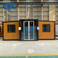 CIMIC Maison conteneur préfabriquée isolée et extensible de haute qualité de 20 pieds avec structure en acier galvanisé, capacité 35 personnes