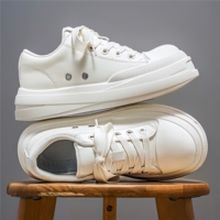Chaussures décontractées polyvalentes à semelle épaisse pour le printemps, l'automne et l'hiver, chaussures rehaussantes pour hommes et femmes à bout large