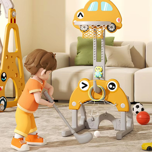 Fornitura di massa per bambini al coperto Mini basket Rack a forma di auto telaio <span class=keywords><strong>da</strong></span> basket con anello di lancio sport Stand giocattolo per la casa - Product Image 6