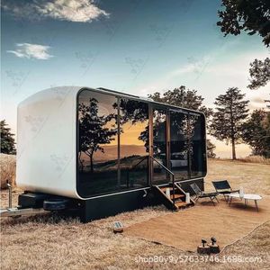 Modern Curved <b>Prefab</b> <b>House</b> Sandwich Panel Hotel Use Easy Installation - Product Image 1