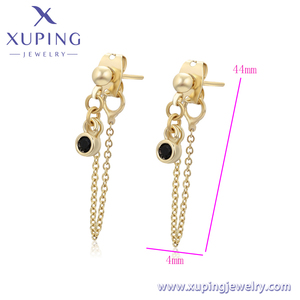 Para <span class=keywords><strong>Xuping</strong></span> <span class=keywords><strong>Jewelry</strong></span> X000988271 Y2K Pendientes de oreja de moda con cadena larga Colgante <span class=keywords><strong>Material</strong></span> de aleación - Product Image 2