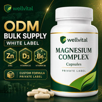 ODM Toplu Tedarikçi Beyaz Etiketli Yüksek Emilimli Magnezyum Kompleks Kapsülleri Çinko D3 ve B6 ile